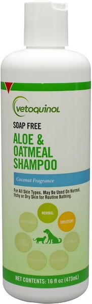 Vetoquinol Itchy Dry Skin Aloe & Oatmeal Soap-Free Dog & Cat Shampoo, 16-oz bottle slide 1 of 5