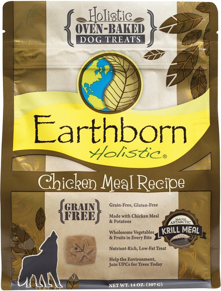 Earthborn Holistic Grain-Free Chicken Meal Recipe Dog Treats, 14-oz bag slide 1 of 10
