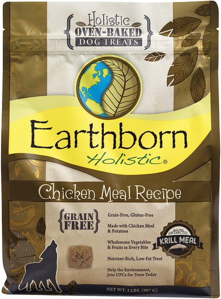 Earthborn Holistic Grain-Free Chicken Meal Recipe Dog Treats, 2-lb bag slide 1 of 10