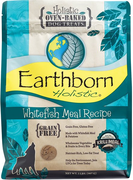 Earthborn Holistic Grain-Free Whitefish Meal Recipe Dog Treats, 2-lb bag slide 1 of 10