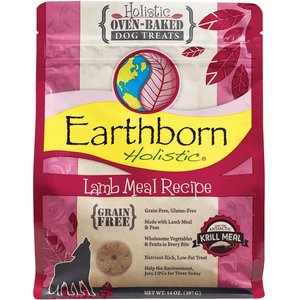 Earthborn Holistic Grain-Free Lamb Meal Recipe Dog Treats, 14-oz bag