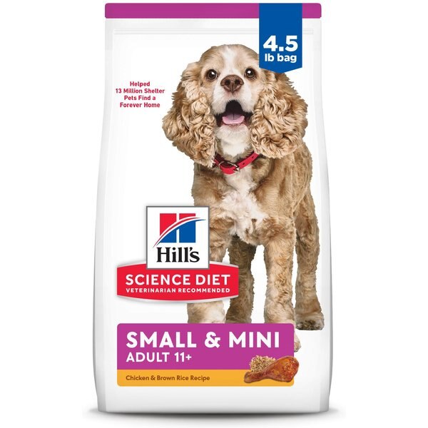 Hill's Science Diet Adult 11+ Small Paws Chicken Meal, Barley & Brown 