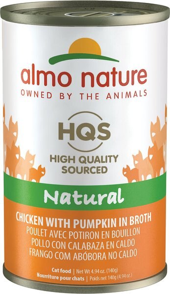 Almo Nature HQS Natural Chicken with Pumpkin in Broth Grain-Free Canned Cat Food, 4.94-oz, case of 24 slide 1 of 8
