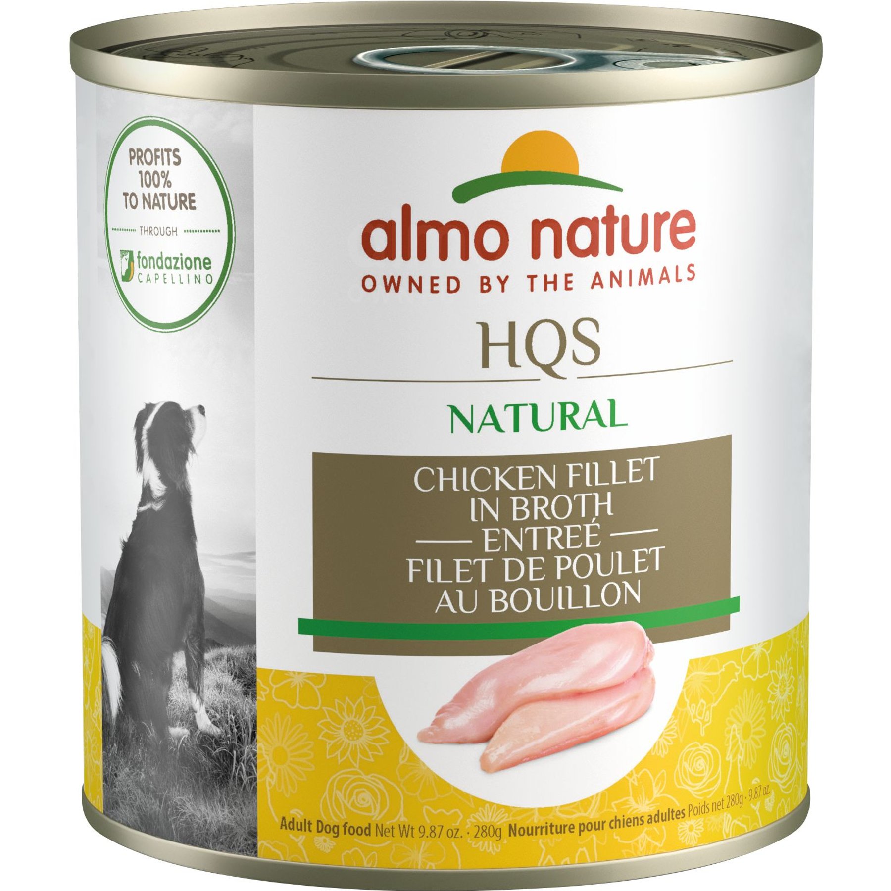 Almo Nature HQS Natural Chicken Fillet Adult Canned Dog Food, 3.35-oz, case  of 24