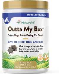 NaturVet Outta My Box Soft Chews Digestive Supplement for Cats & Dogs, 500 count