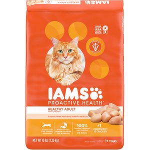 Iams ProActive Health Healthy Adult Original with Chicken Dry Cat Food, 16-lb bag