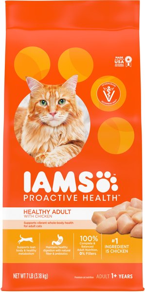 IAMS ProActive Health Healthy Adult Original with Chicken Dry Cat Food ...