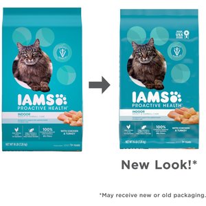 Iams ProActive Health Indoor Weight & Hairball Care Adult Dry Cat Food, 16-lb bag