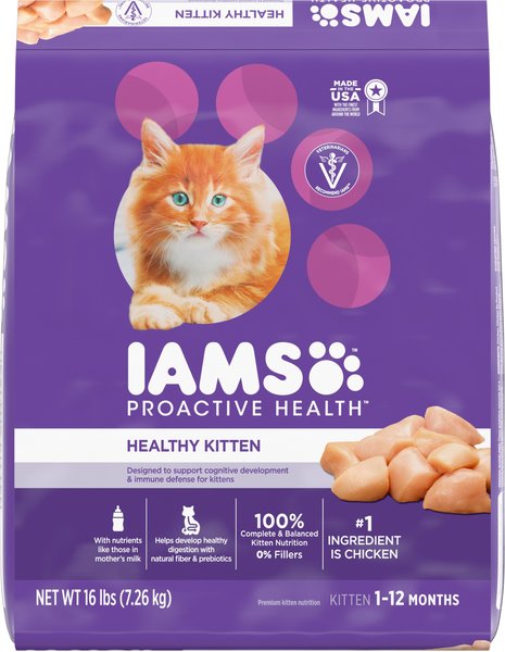 Iams ProActive Health Kitten Dry Cat Food, 16-lb bag slide 1 of 10