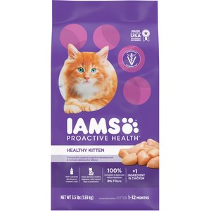 Iams ProActive Health Kitten Dry Cat Food, 3.5-lb bag