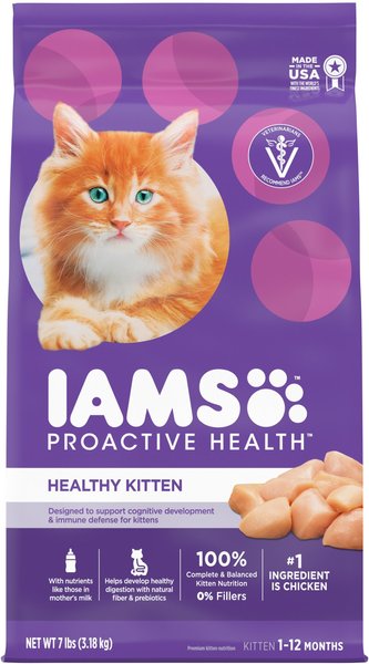 Iams ProActive Health Kitten Dry Cat Food, 7-lb bag slide 1 of 10