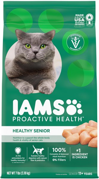 Iams ProActive Health Healthy Senior Dry Cat Food, 7-lb bag slide 1 of 10