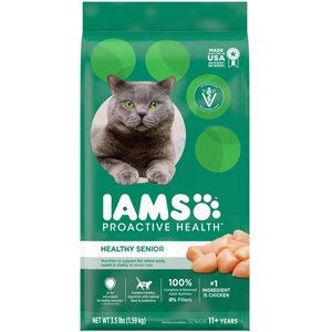 Iams ProActive Health Healthy Senior Dry Cat Food, 3.5-lb bag