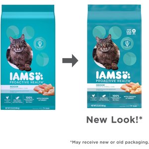 Iams ProActive Health Indoor Weight & Hairball Care Adult Dry Cat Food, 22-lb bag