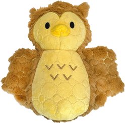 Bite Force Built with Kevlar Tough Plush Owl Dog Toy, Brown