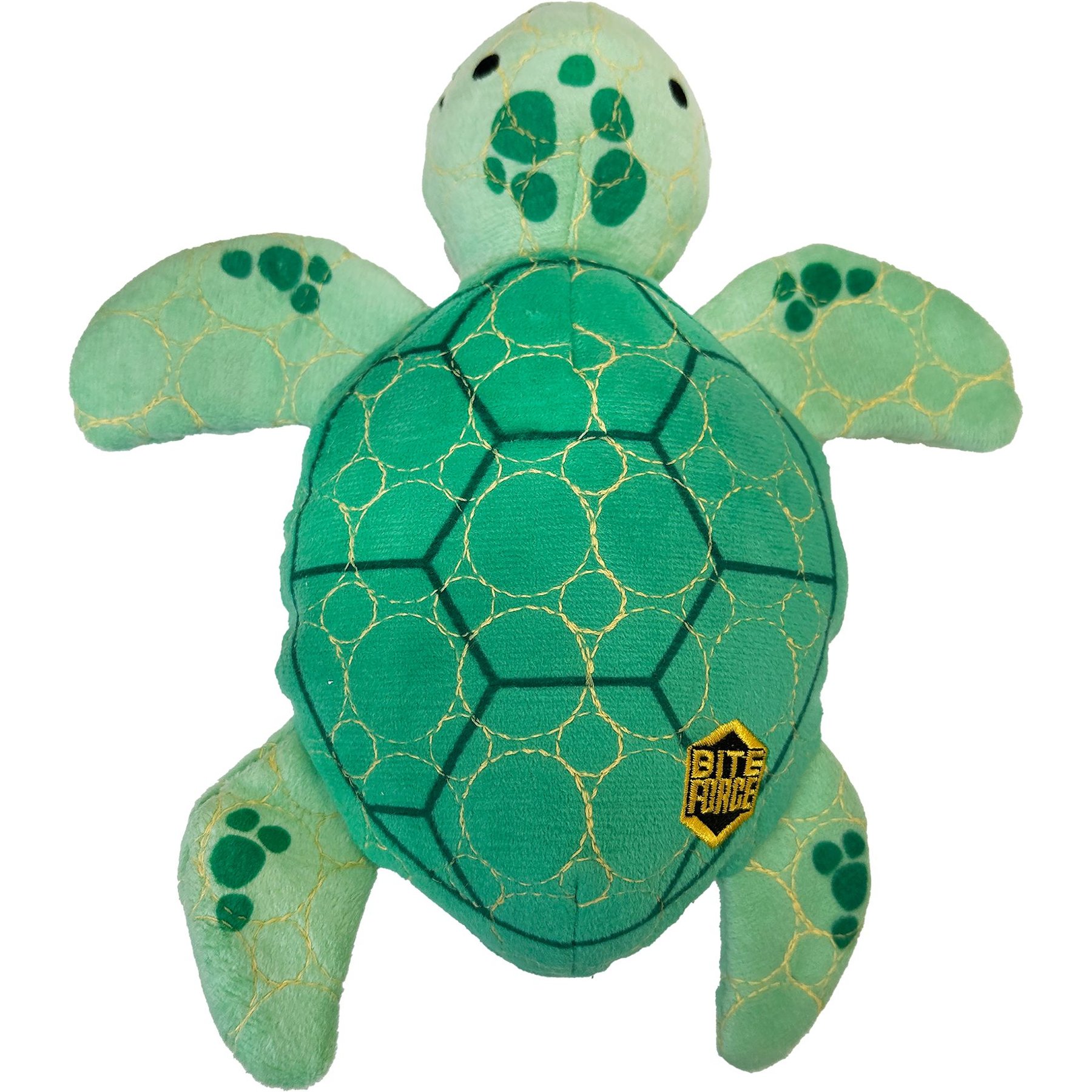 Out of Stock - BITE FORCE Built with Kevlar Tough Plush Turtle Dog Toy ...