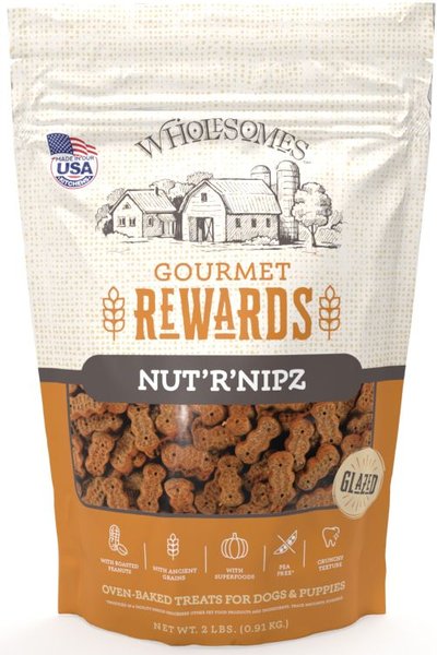 Wholesomes Gourmet Rewards Nut’R’Nipz Peanut Flavor Dog Biscuits