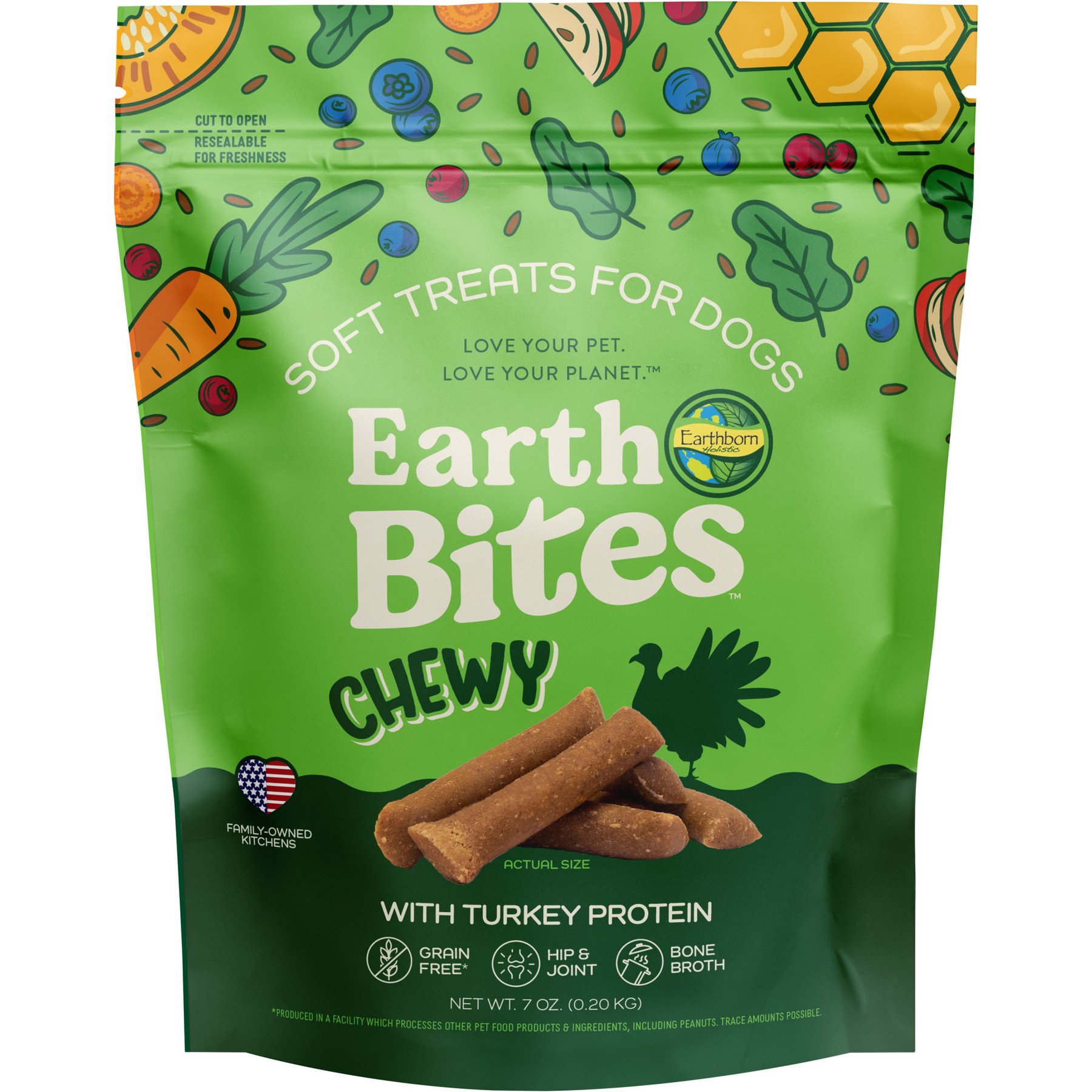 EARTHBORN HOLISTIC Earthbites Turkey Flavored GrainFree Soft & Chewy
