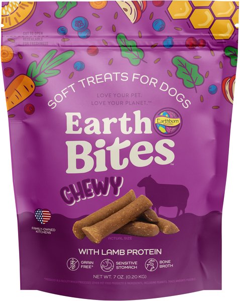 Earthborn Holistic Earthbites Lamb Flavored Grain-Free Soft & Chewy Dog Treats, 7-oz bag