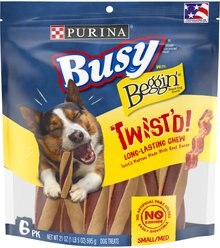 Busy Bone with Beggin' Twist'd! Long-Lasting Small/Medium Dog Treats, 6 count