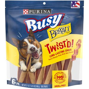 Busy Bone with Beggin' Twist'd! Long-Lasting Small/Medium Dog Treats, 6 count