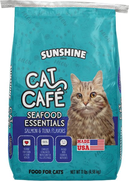 CAT CAFE Seafood Essentials Salmon Tuna Dry Cat Food 11 lb bag