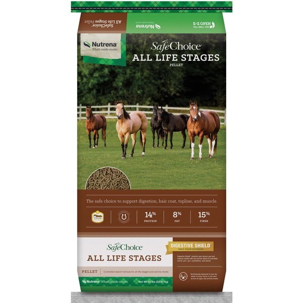 NUTRENA SafeChoice All Life Stages Horse Feed, 50lb bag