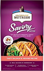 Rachael Ray Nutrish Savory Bites Tasty Salmon & Veggies Recipe Dry Cat Food, 12-lb bag
