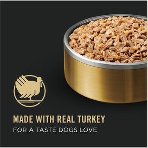 Purina Pro Plan Bright Mind Senior Adult 7+ Turkey & Brown Rice Entree Wet Dog Food, 10-oz tub, case of 8