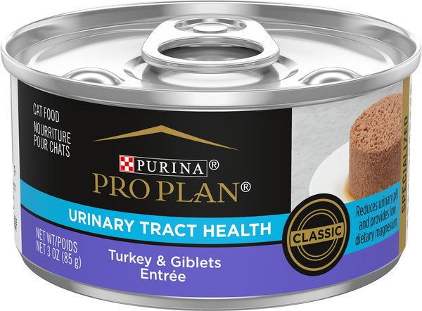 Purina Pro Plan Focus Adult Classic Urinary Tract Health Formula Turkey & Giblets Entree Canned Cat Food, 3-oz, case of 24 slide 1 of 9