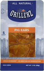 Grillerz Pig Ears Dog Treats, 5 count