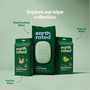 Earth Rated Hypoallergenic Plant Based Fragrance Free Dog Eye Wipes, 60 Count 