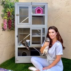 Aivituvin 5 Levels Wooden Small Pet Cage slide 2 of 7