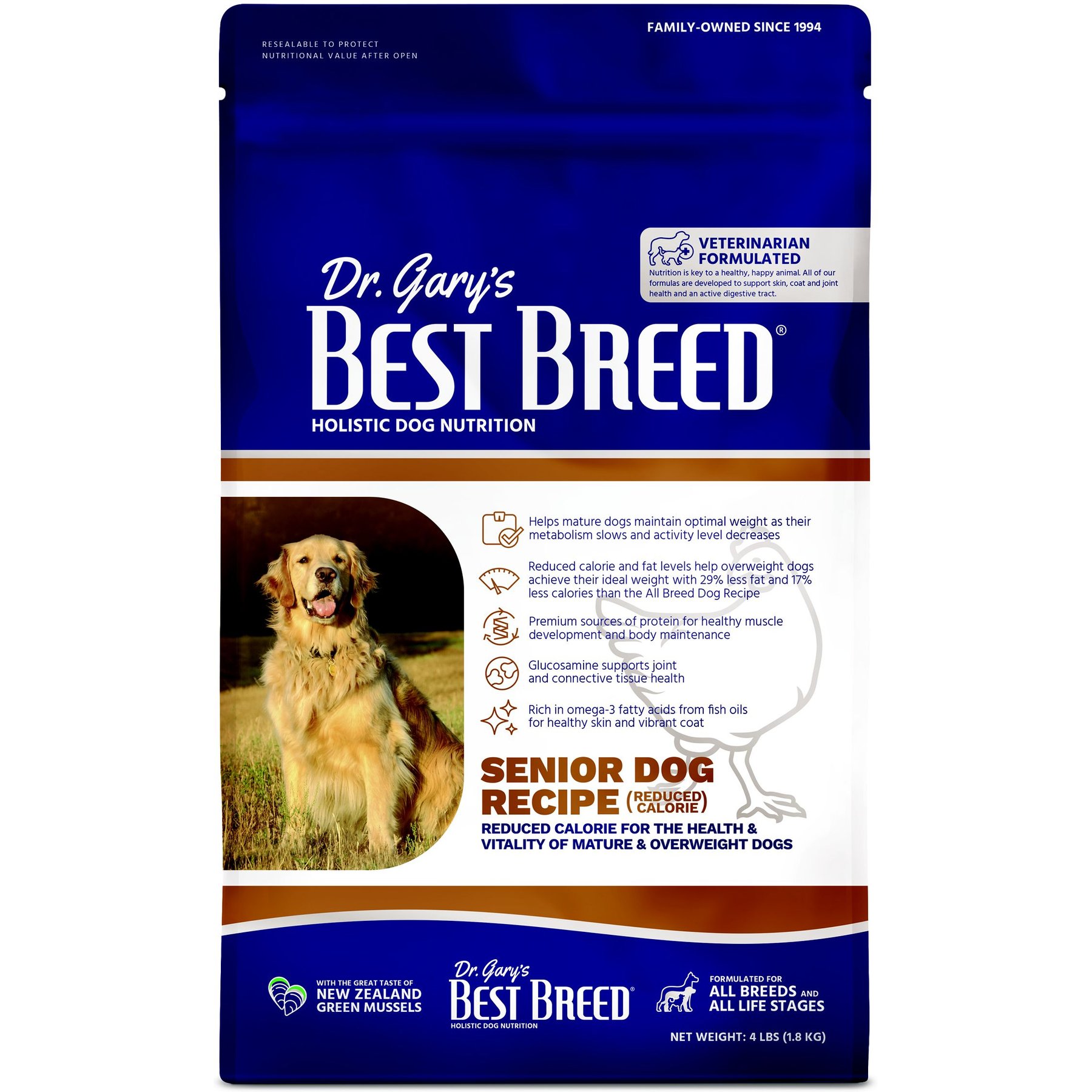 DR. GARY S BEST BREED Holistic Senior Reduced Calorie Dry Dog Food