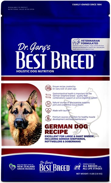 Dr. Gary's Best Breed Holistic German Dry Dog Food, 4-lb bag slide 1 of 7