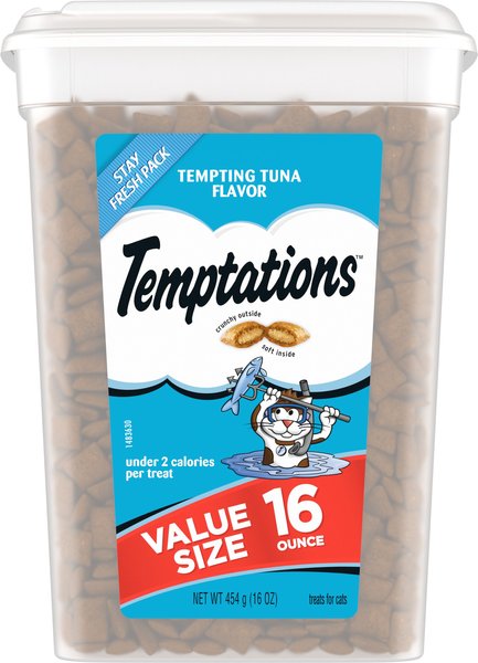 Temptations Classic Tempting Tuna Flavor Soft & Crunchy Cat Treats, 16-oz tub slide 1 of 9
