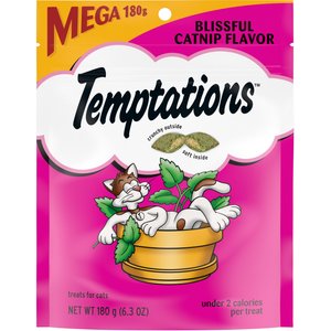 Temptations Classic Blissful Catnip Flavor Soft & Crunchy Cat Treats, 6.3-oz bag