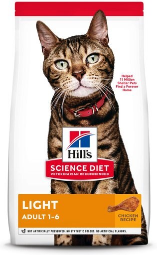 Hill's Science Diet Adult Light Chicken Recipe Dry Cat Food, 16-lb bag