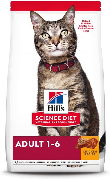 Hill's Science Diet Adult Chicken Recipe Dry Cat Food, 16-lb bag slide 1 of 10