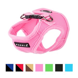 Puppia Vest Polyester Step In Back Clip Dog Harness, Pink, Small