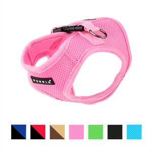 Puppia Vest Polyester Step In Back Clip Dog Harness, Pink, Large: 16.9-in chest