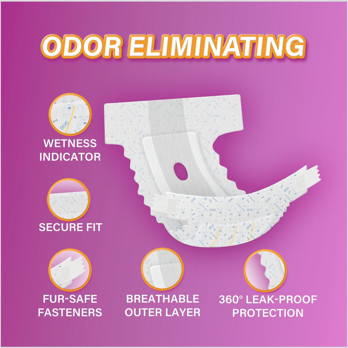 Honey Care AllAbsorb Super Absorbent Disposable Female Dog Diapers