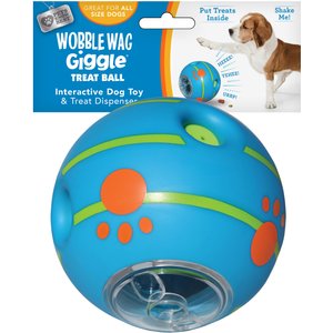 Dog Treat Ball 4.7, Giggle Mentally Stimulating Dog Toys Squeaky