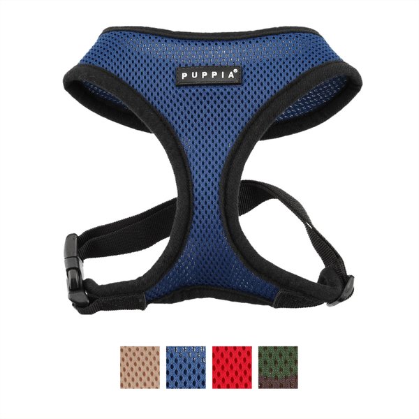 Puppia Black Trim Polyester Back Clip Dog Harness, Royal Blue, Medium: 16 to 22-in chest slide 1 of 7