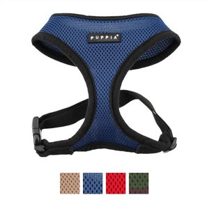 Puppia Black Trim Polyester Back Clip Dog Harness, Royal Blue, Medium: 16 to 22-in chest