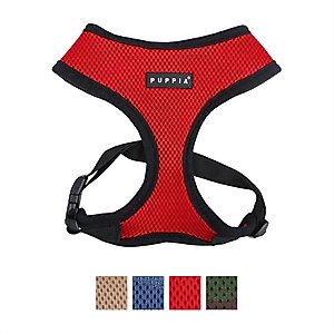 Puppia Black Trim Polyester Back Clip Dog Harness