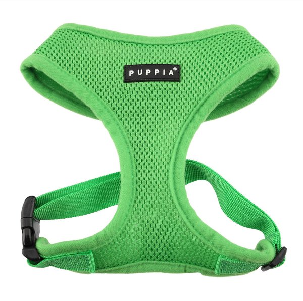PUPPIA Polyester Back Clip Dog Harness, Green, Medium 16 to 22in
