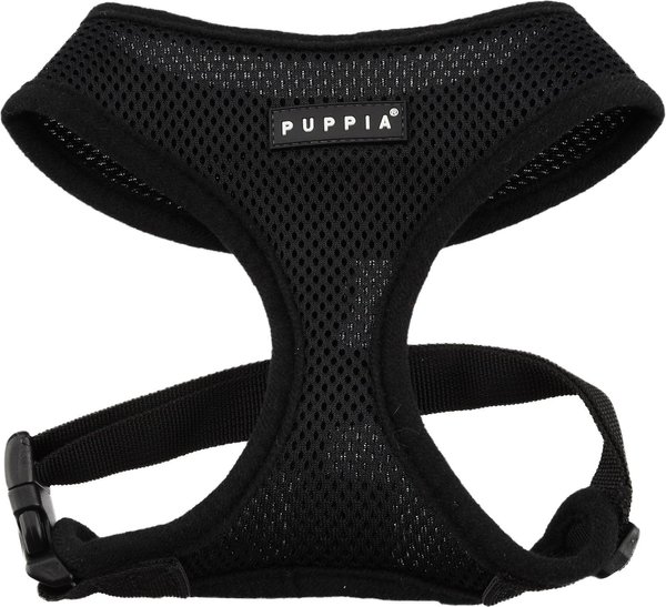 Puppia Polyester Back Clip Dog Harness, Black, Medium: 16 to 22-in chest slide 1 of 8