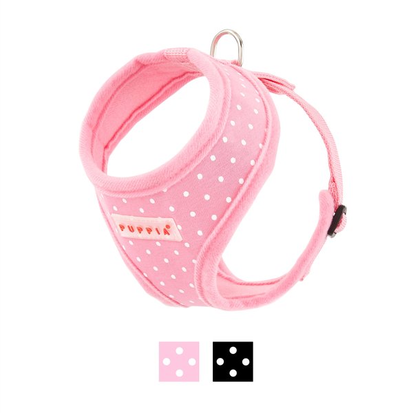 Puppia Dotty Print Polyester Back Clip Dog Harness, Pink Dotty, Small: 12.6 to 18.9-in chest slide 1 of 10