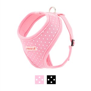 Puppia Dotty Print Polyester Back Clip Dog Harness, Pink Dotty, Medium: 14.2 to 22.8-in chest